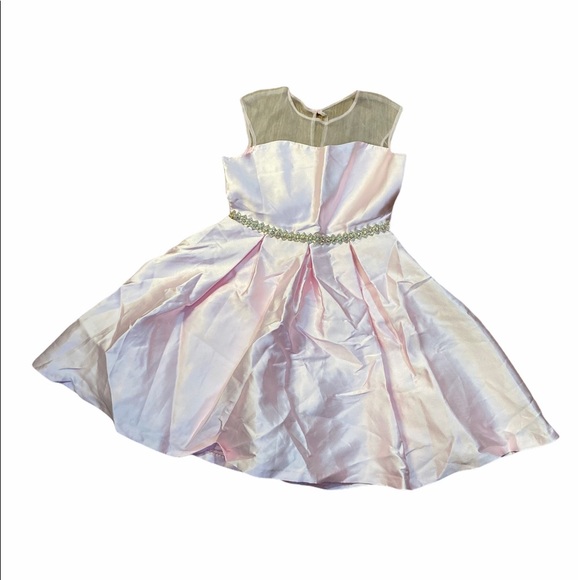 Rare editions pink girls flare dress